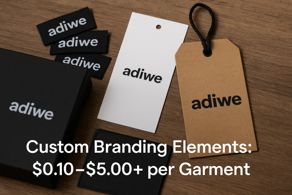 alt selection of custom labels and hang tags for streetwear