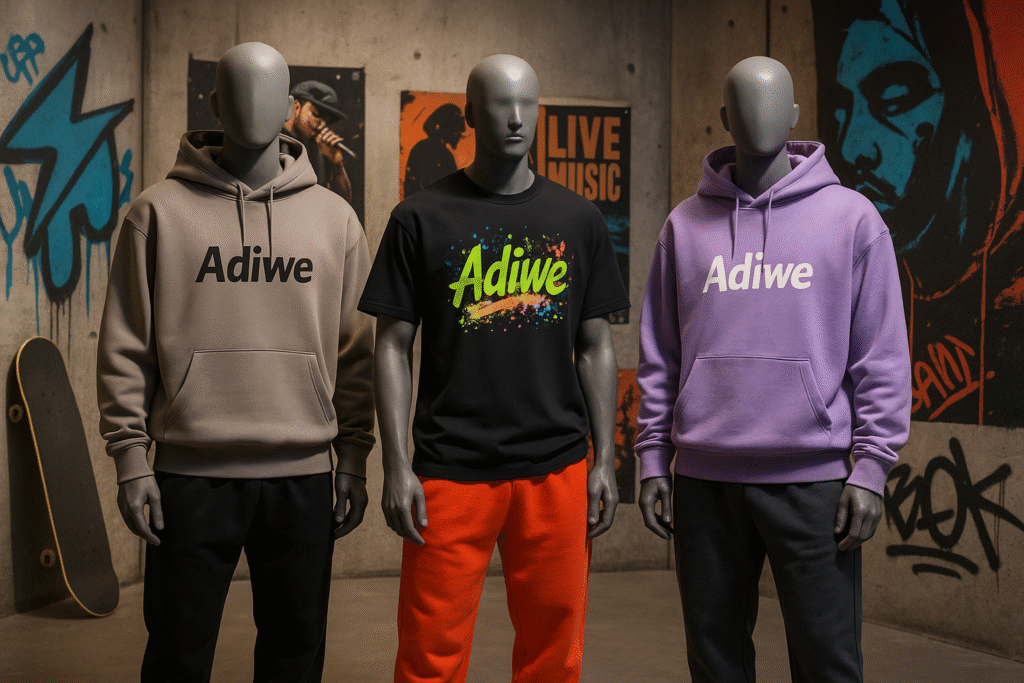 alt examples of streetwear outfits showing graphics, layers, sneakers