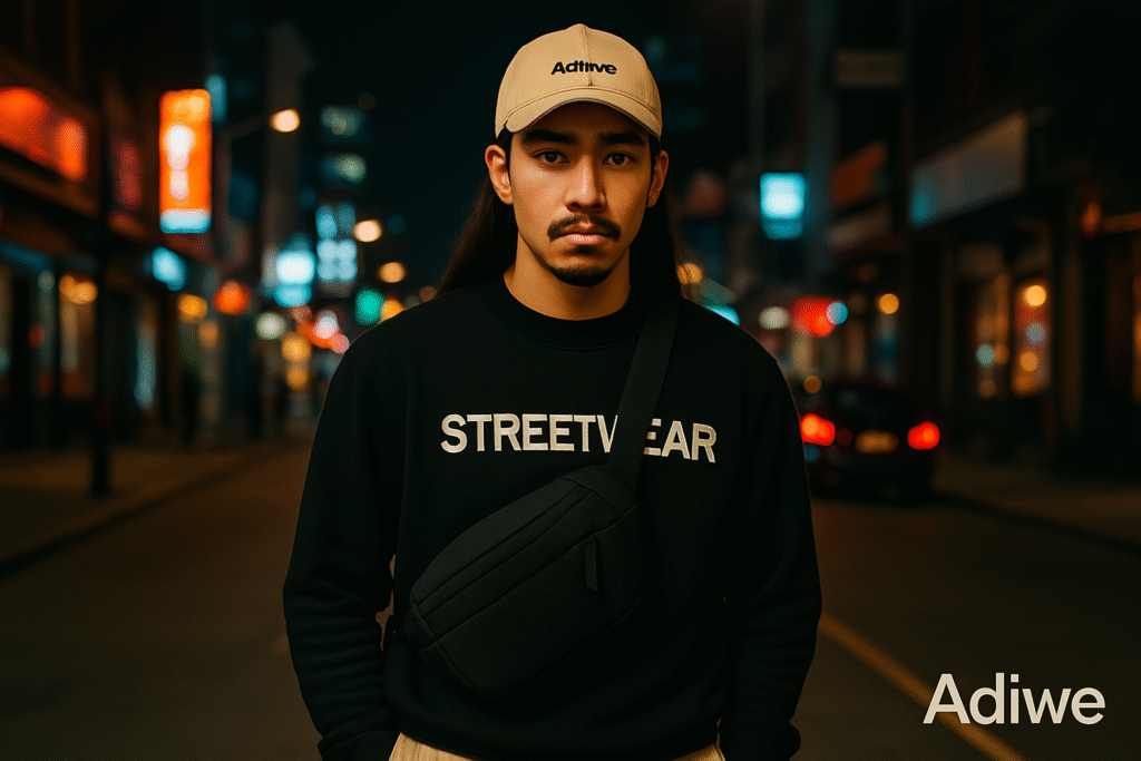 alt text: Stylish crossbody bag and a modern streetwear backpack