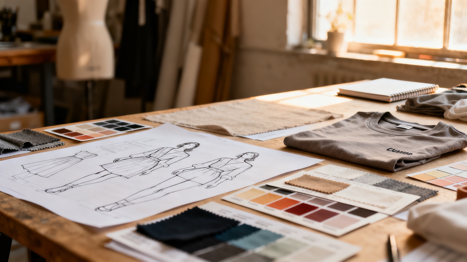 Custom apparel samples for Canadian brands at Adiwe